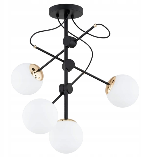 Picture of Lampa sufitowa Led Olimp Alfa 63357 4xE14 czarny/zoty