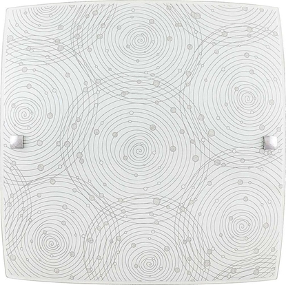 Attēls no Lampa sufitowa Rabalux Plafon LAMPA sufitowa ANDRA 3238 kwadratowa OPRAWA szklana LED 18W 4000K wzory chrom biae