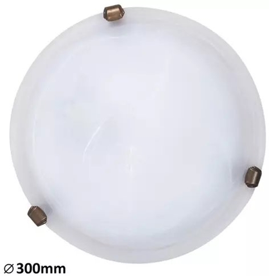 Picture of Lampa sufitowa Rabalux Plafon lampa sufitowa Rabalux Alabastro/Duna 1x60W E27 biay/brz 3203