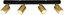 Attēls no Lampa sufitowa Zumaline LAMPA sufitowa VILA GU13013C-4B Zumaline metalowa OPRAWA loftowe reflektorki regulowane czarne zote