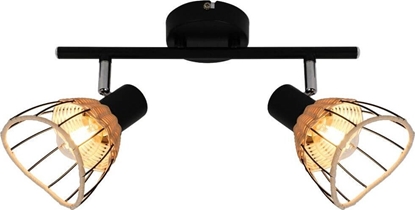 Attēls no Lampa sufitowa Zumaline Ruchoma lampa sufitowa Gent do przedpokoju czarna brzowa