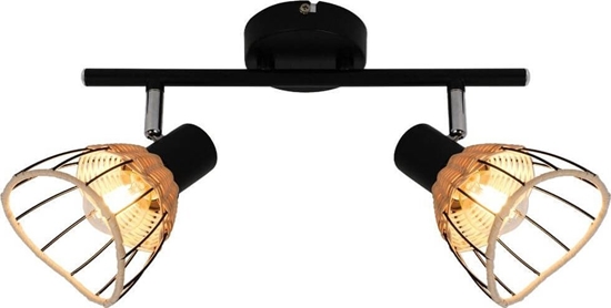 Picture of Lampa sufitowa Zumaline Ruchoma lampa sufitowa Gent do przedpokoju czarna brzowa