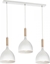 Picture of Lampa wiszca Dekoracja domu Lampa sufitowa Noak Wood biaa potrójna