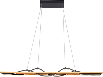 Attēls no Lampa wiszca Italux Italux Conato PND-23848-30W-BK-GD lampa wiszca zwis 2x35W LED 3000K drewno/czarna