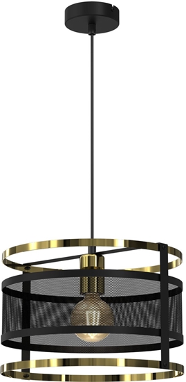 Picture of Lampa wiszca Luminex Luminex Rim 3903 lampa wiszca zwis 1x60W E27 czarna/zota