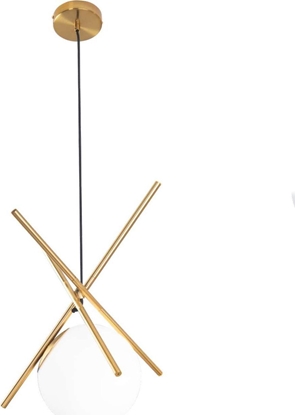 Изображение Lampa wiszca MAXlight Loftowa LAMPA wiszca XENA P0403 Maxlight metalowa OPRAWA szklana kula zwis mosidz biay