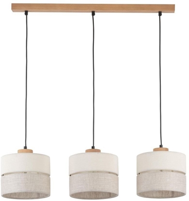 Изображение Lampa wiszca TKKRYWULT Tk Lighting Eco* 5771 lampa wiszca zwis 3x15W E27 czarna/drewniana