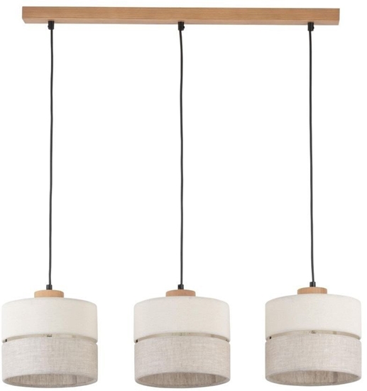 Изображение Lampa wiszca TKKRYWULT Tk Lighting Eco* 5771 lampa wiszca zwis 3x15W E27 czarna/drewniana