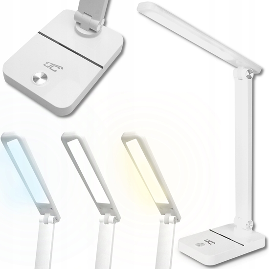 Picture of Lampka biurkowa LTC Lampka biurkowa LTC LED, 3W, 3 tryby wiecenia 3000/4000/6000K, regulowana, akumulator 1200mAh, biaa