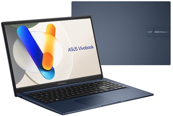 Изображение Laptop Asus ASUS Vivobook 15 X1504VA-BQ4281W Core 3 100U 15.6"FHD IPS-level Panel 250nits 60Hz AG 16GB DDR5 SSD512 Intel Graphics WLAN+BT Cam 720p 42WHrs Win11 Quiet Blue