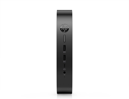 Attēls no Laptop HP Elite t655 - Thin Client - SFF - 1 x Ryzen Embedded R2314 / 2.1 GHz - RAM 8 GB - Flash 64 GB - eMMC - Radeon Graphics - 1GbE - Win 10 IoT Enterprise - Monitor: aden - Tastatur: Midzynarodowy angielski