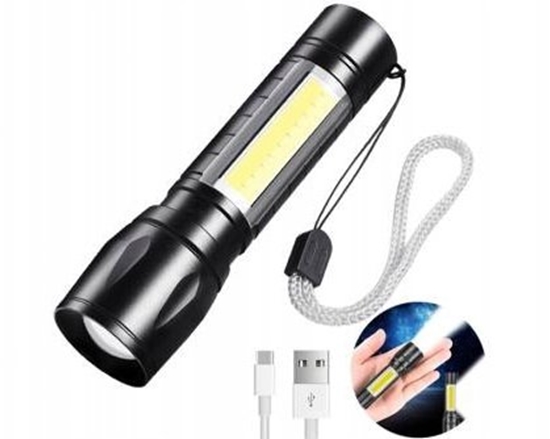 Изображение Latarka LTC Latarka rczna LTC 1-LED XPE+COB 3W 450lm,aluminium,akumulator 500mAh, IP65
