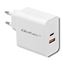 Attēls no Lādētājs 63W | 5-20V | 1.5-3A | USB Type-C PD | USB QC 3.0 | Balts | QOLTEC