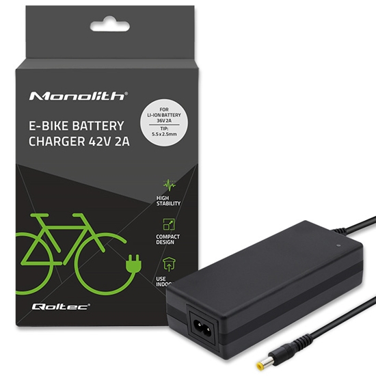 Picture of Lādētājs elektriskajam velosipēdam, elektriskajam skūterim 36V | 42V | 2A | 5.5*2.5 | + kabelis