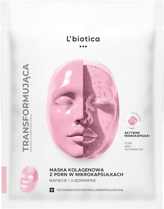 Изображение Lbiotica L'BIOTICA_Maska kolagenowa z PDRN w mikrokapsukach Napicie i Ujdrnienie 1 sztuka