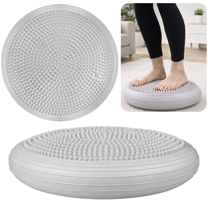 Изображение Lean Poduszka Sensomotoryczna Do wicze Dysk Równowany Jeyk Szary 34 cm LEAN