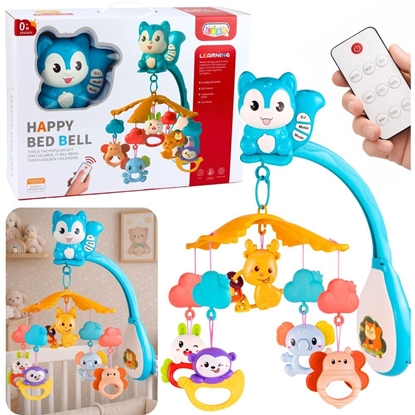 Изображение LeanToys Karuzela Do óeczka z Wiewiórk Projektor Zawieszki Pilot Muzyka EDUKAMP