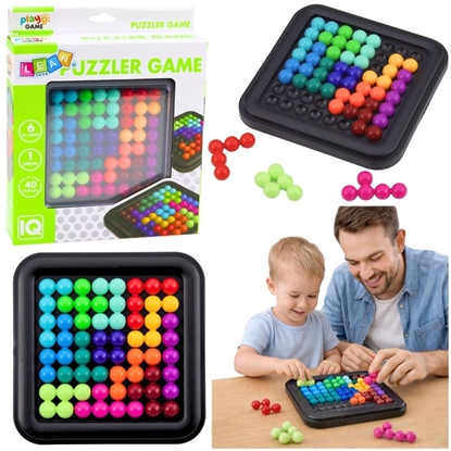 Изображение LeanToys Ukadanka Logiczna Gra Zrcznociowa amigówka Kolorowe Kuleczki EDUKAMP