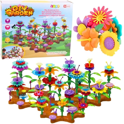 Изображение LeanToys Zestaw Klocki Konstrukcyjne Kwiaty DIY Kreatywny Ogród 148 el. EDUKAMP