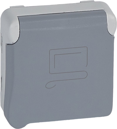 Изображение Legrand Gniazdo pojedyncze 2P+Z z blokad czerwone - 069553