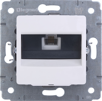 Изображение Legrand Gniazdo telefoniczne 1xRJ11 CARIVA biae - 773638