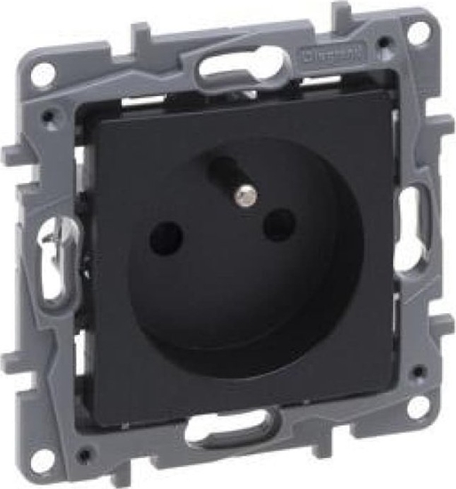 Picture of Legrand Niloe Selection Gniazdo 2p+z 16A 250V (z przeson, zaciski automatyczne) antracyt 762225