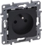 Attēls no Legrand Niloe Selection Gniazdo 2p+z 16A 250V (z przeson, zaciski automatyczne) antracyt 762225
