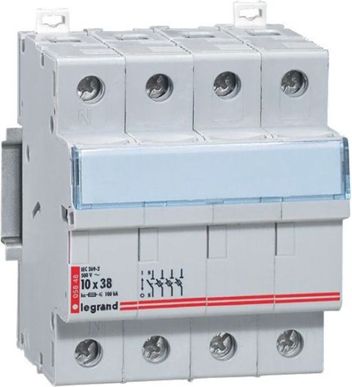 Picture of Legrand Rozcznik bezpiecznikowy cylindryczny 3P+N 10x38mm RB348 (005848)