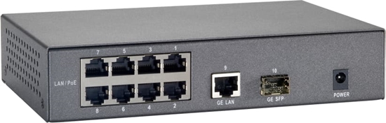 Изображение Level One LevelOne FGP-1000W90 tīkla pārslēgs Fast Ethernet (10/100) Power over Ethernet (PoE) Pelēks
