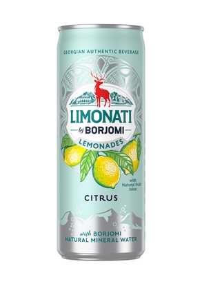 Attēls no Limonāde Limonati by BORJOMI, citronu, bundžā, 0.33l (DEP)