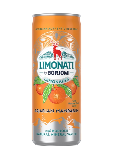 Picture of Limonāde Limonati by BORJOMI, mandarīnu, bundžā, 0.33l (DEP)