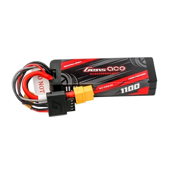 Picture of Lipo Gens ace G-Tech 1100mAh 11.1V 3S1P 60C GRP-76 Hardcase Battery with XT60 Plug