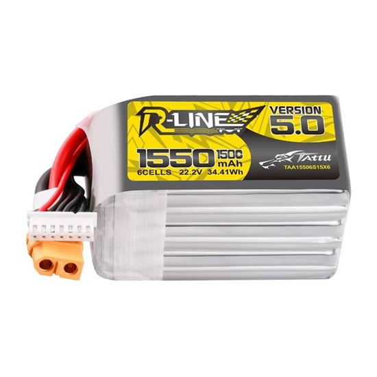 Picture of Lipo Tattu R-Line Version 5.0 1550mAh 22.2V 150C 6S battery with XT60 connector