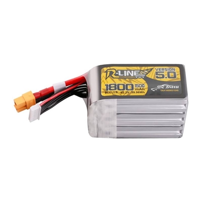 Picture of Lipo Tattu R-Line Version 5.0 1800mAh 22.2V 150C 6S battery with XT60 connector