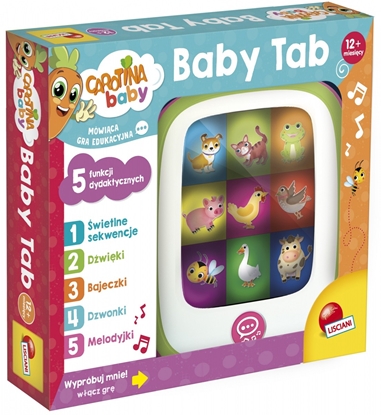 Attēls no Lisciani Carotina baby tablet z 5 funkcjami dydaktycznymi (55784)