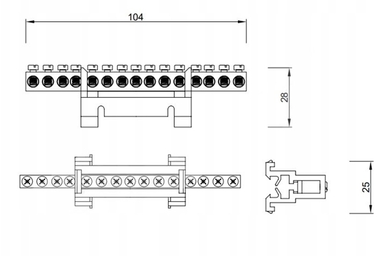 Изображение Listwa ochronna F-ELEKTRO F2.0119 15-mod. niska 15x16mm2 zielony