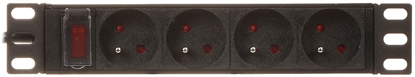 Picture of Listwa zasilajca Delta 4 gniazda 1.8 m czarna (PD-4/R10/R)