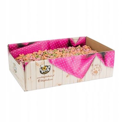 Attēls no Lolo Pets Classic Ciastka dla psa mini mix zwierztka warzywne w skrzynce  2kg