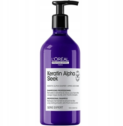 Attēls no LOreal Paris L'OREAL PROFESSIONNEL_Keratin Alpha Sleek wygadzajcy szampon do wosów 500ml