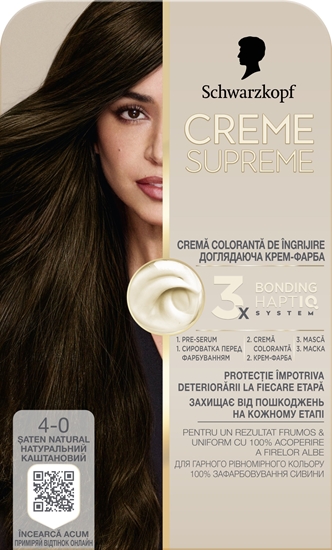 Picture of LOreal Paris SCHWARZKOPF Creme Supreme Farba do wosów odcie 4-0 Natural Dark Brown