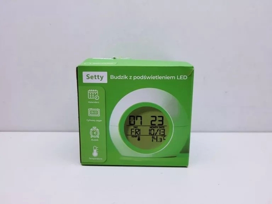 Изображение LUK Setty budzik z podwietleniem LED zielony JZ-212