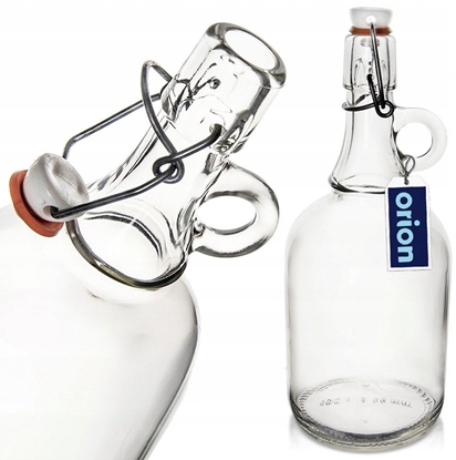 Picture of Lumarko Butelka z klipsem szklana na nalewki wino bimber soki syrop dua 1L ORION 127719