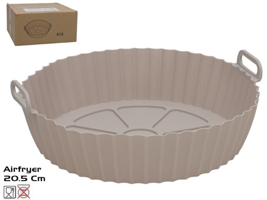 Picture of Lumarko Okrga silikonowa forma do pieczenia do frytkownicy powietrznej szara 6 5 x 20 5 x 20 5 cm KITCHEN&GO 8445393418841 (8445393418841)