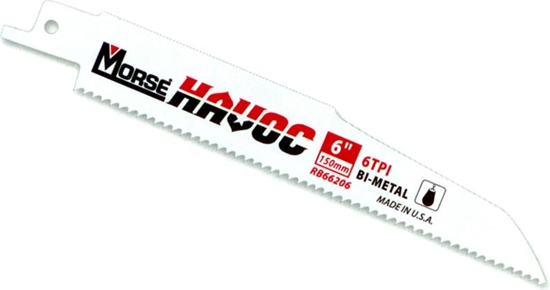 Picture of M.K. Morse Brzeszczot szablasty bimetaliczny Havoc 6TPI 150 x 22 x 1,6mm 3szt. (MORSE-PTA-RB66206T03)