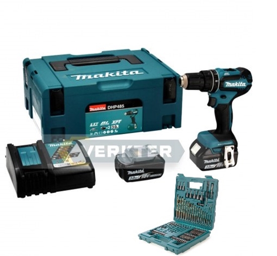 Изображение Makita Accum. screwdriver-drill 18V 2x3.0Ah, 50/27Nm, Makita + B-49373