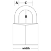 Изображение MasterLock Kódka mosina 70mm - HS/36mm - 11mm - 170EURD
