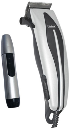Picture of Maszynka do wosów Comfort Maszynka do strzyenia wosów z trymerem do uszu i nosa Rosberg 5R51810MNS 10W w kolorze srebrnym 5R51810MNS (3800237043859)