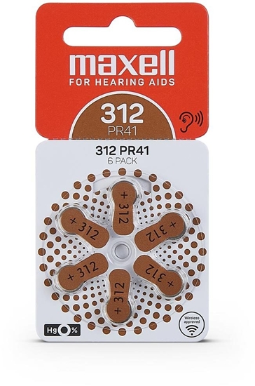 Picture of Rayovac MAXELL BATTERY ZINK AIR PR41 (312) ZINK AIR 6PK BLISTER 790421.00.EU