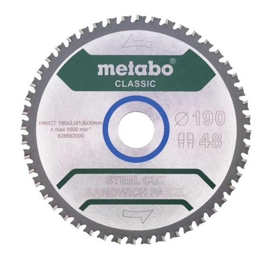 Изображение Pilarka tarczowa Metabo METABO CIRCULAR SAW FZ/FA 190x30x48z STEEL CUT/SANDWICH PANEL CLASSIC