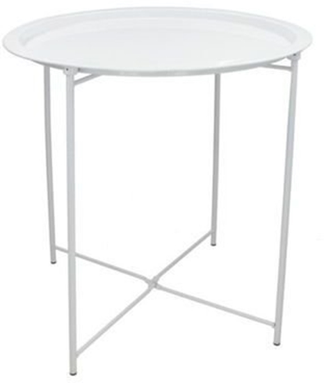 Изображение Metal Side Table 47 x 47 x 51 cm, White, DECORLIFE